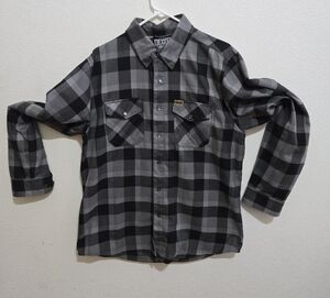 DIXXON 1911 Black and Gray Checkered Men's Shirt